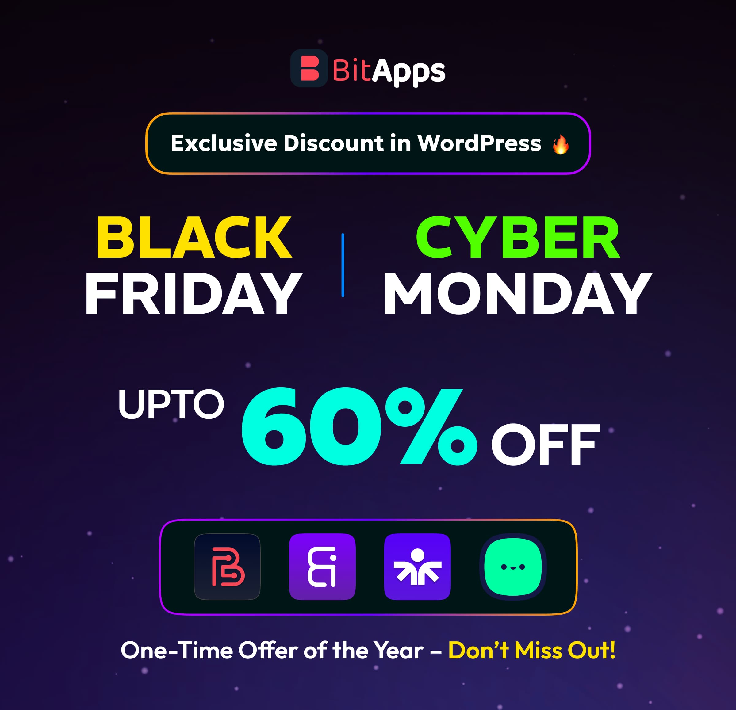 Best WordPress Black Friday & Cyber Monday Deals in 2024 25 Bit Apps Black Friday Sale