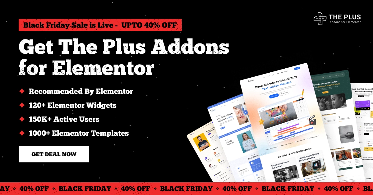 Best WordPress Black Friday & Cyber Monday Deals in 2024 3 The Plus Addons for Elementor