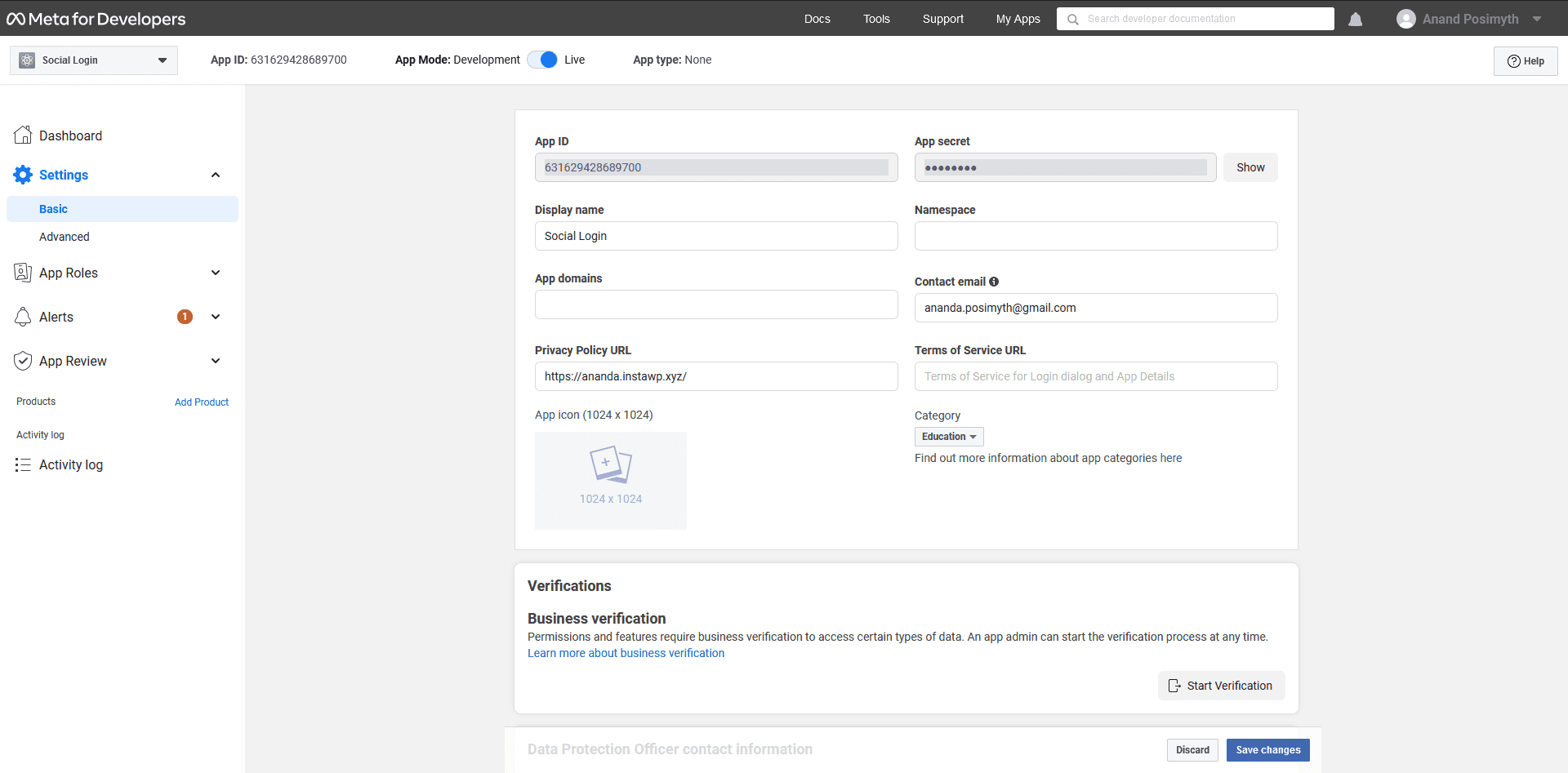 How to Add Facebook Login to a WordPress website? 9 facebook app id secret 9