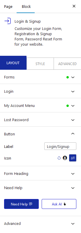 How to Add a Login and Registration From in WordPress? 8 login signup login button 1