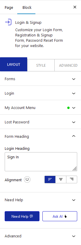 How to Add a Login and Registration From in WordPress? 9 login signup login form heading