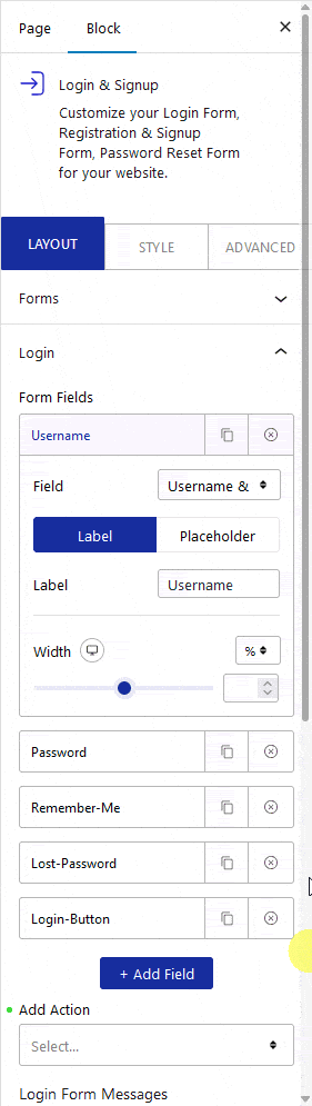 How to Add a Login and Registration From in WordPress? 5 login signup login username 2