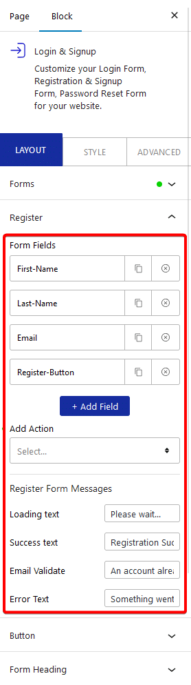 How to Add a Login and Registration From in WordPress? 13 login signup register fields 2