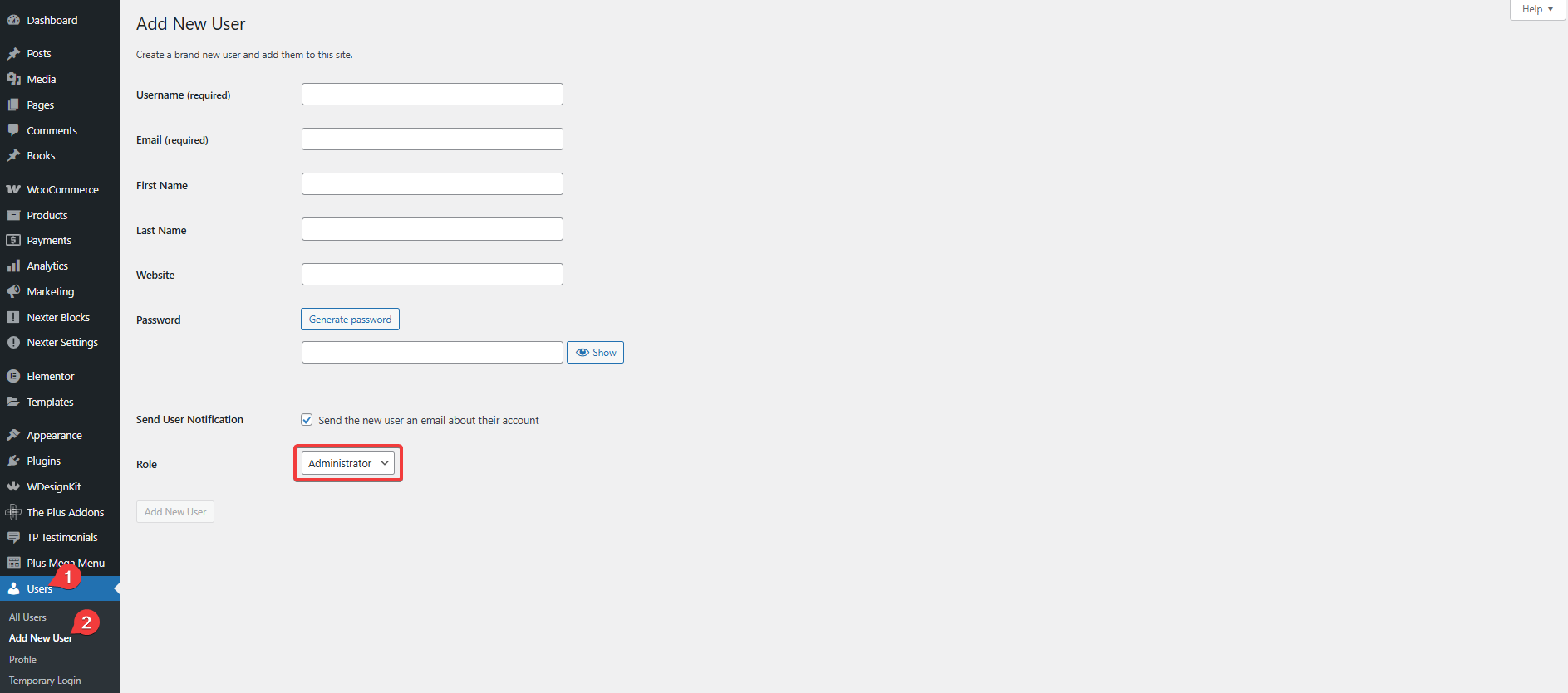 How to Share Login Access with Helpdesk Team 4 nexter blocks temporary login add new user administrator