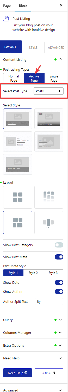 How to Create Category Archive Page for Blog Post in WordPress? 1 post listing layout archive posts