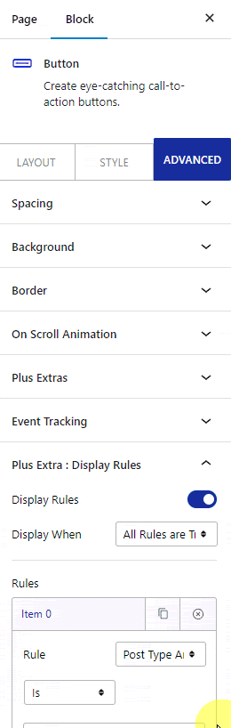 How to Set WordPress Display Conditions Based on Archive Page Content? 2 display rules archive post type archiev 1