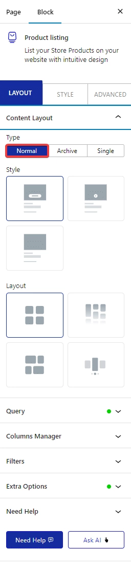 How to Display WooCommerce Products on Custom Page in WordPress? 1 product listing content layout normal 1