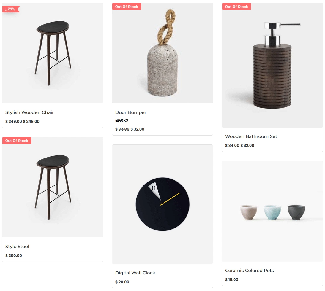 How to Show WooCommerce Products in Masonry Grid Layout in WordPress? 2 product listing masonry layout demo 2