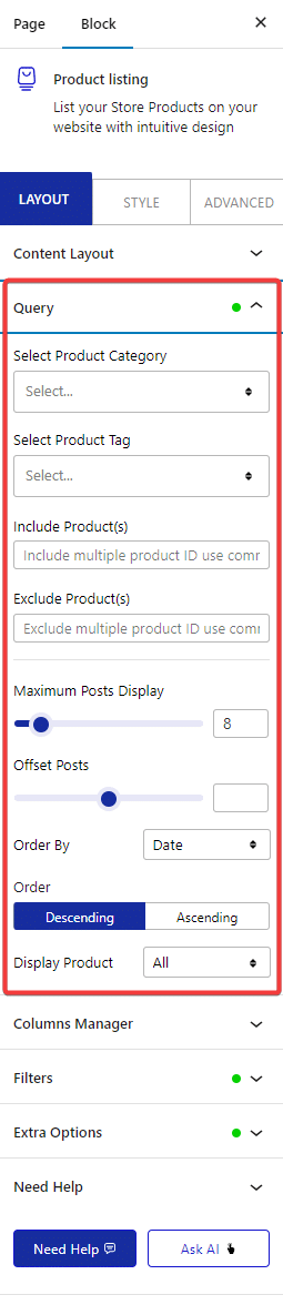 How to Show WooCommerce Product Listing in WordPress? 3 product listing query 2