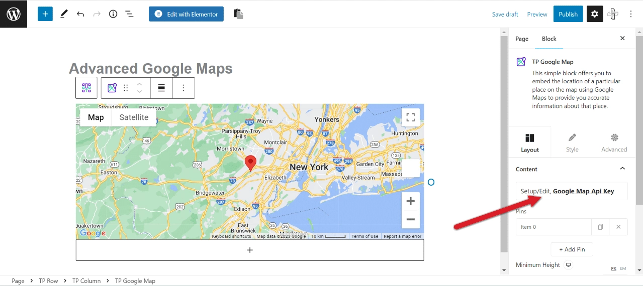 5 Best WordPress Google Map Plugins 3 Advanced Google Map by The Plus Blocks for Gutenberg