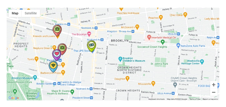 5 Best WordPress Google Map Plugins 1 Google Maps Sample by The Plus Blocks for Gutenberg