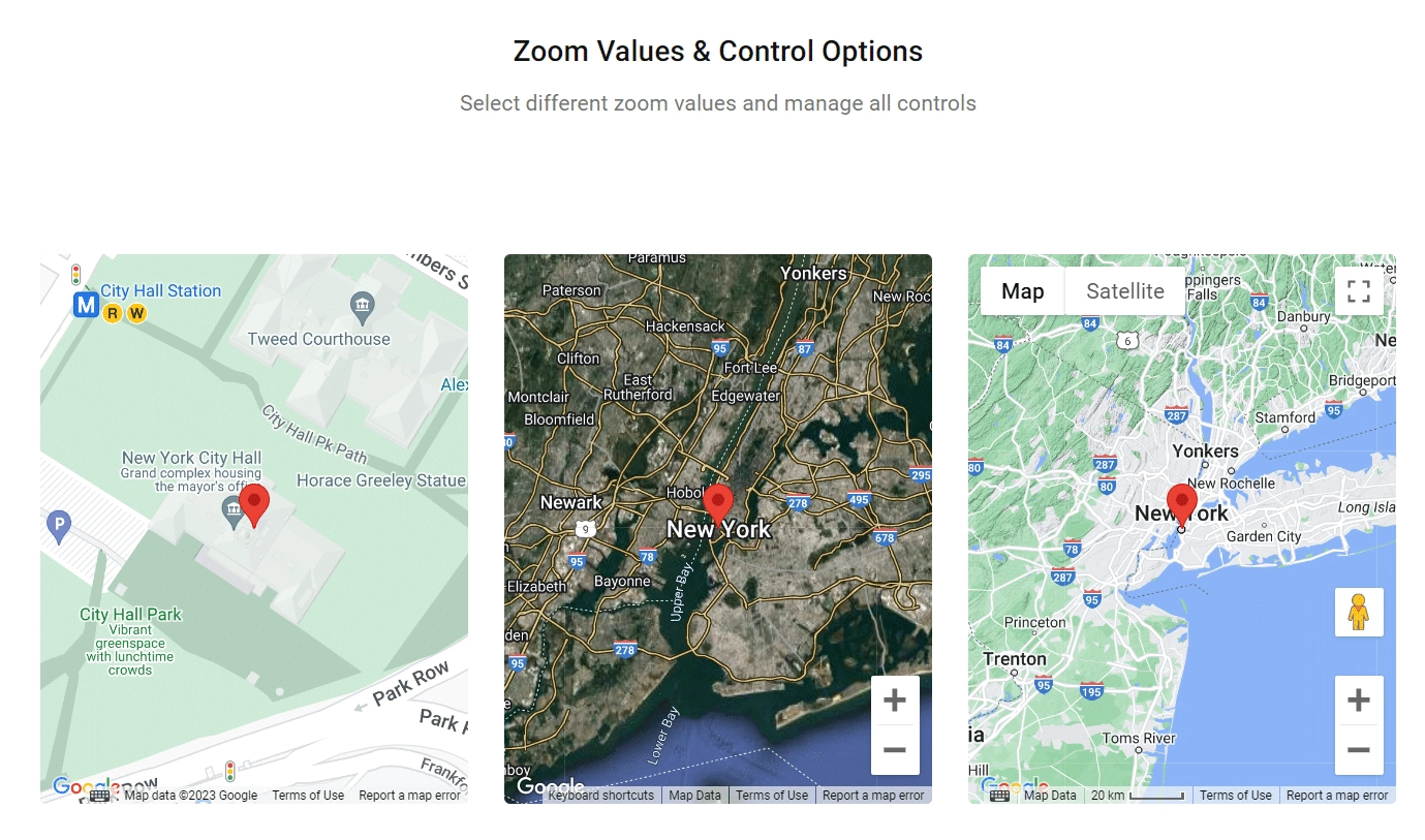 5 Best WordPress Google Map Plugins 7 Zoom values