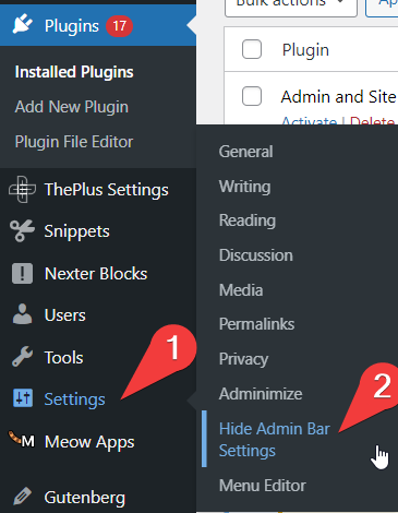 How to Disable WordPress Admin Bar for All Users Except Administrators 4 Hide Admin Bar Plugin Settings