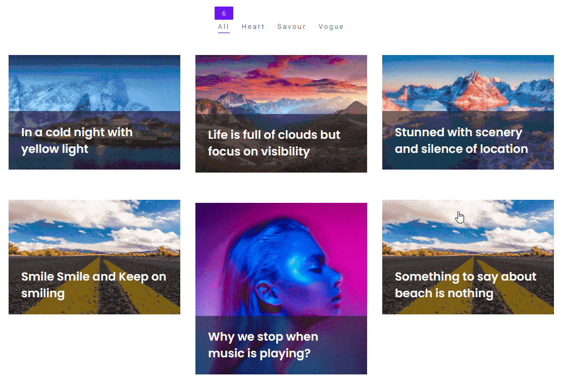 post listing filter demo