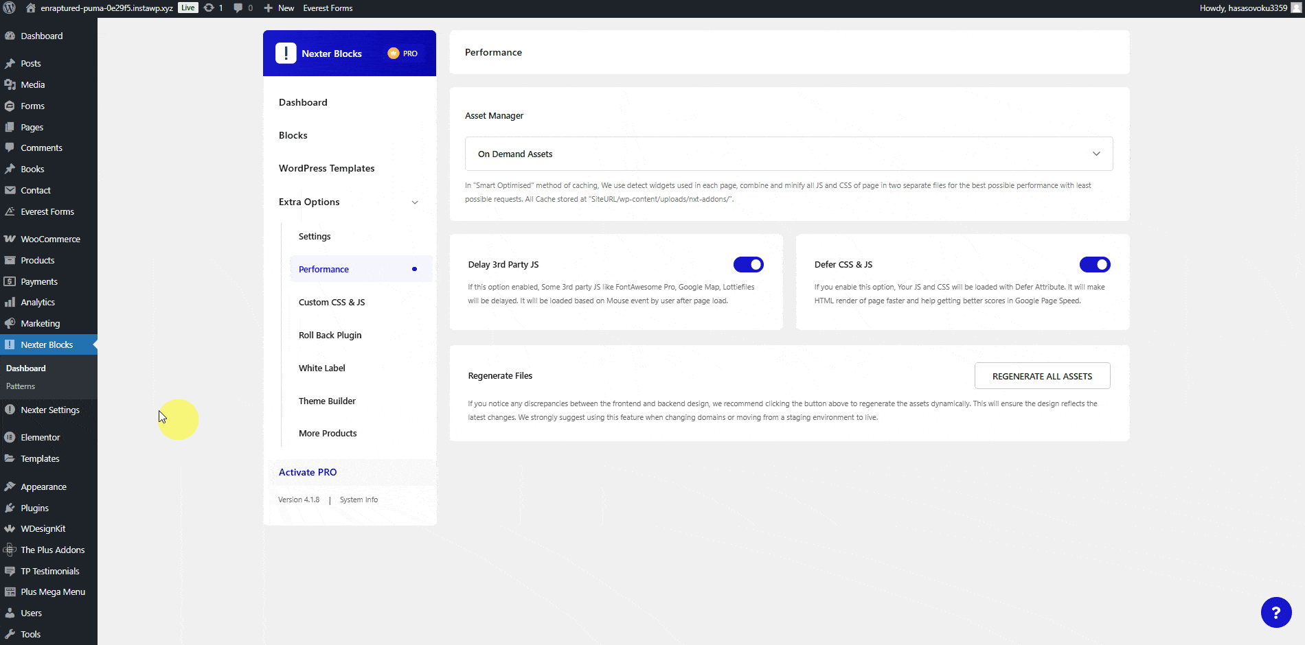 nexter blocks support handbook asset manager on demand assets