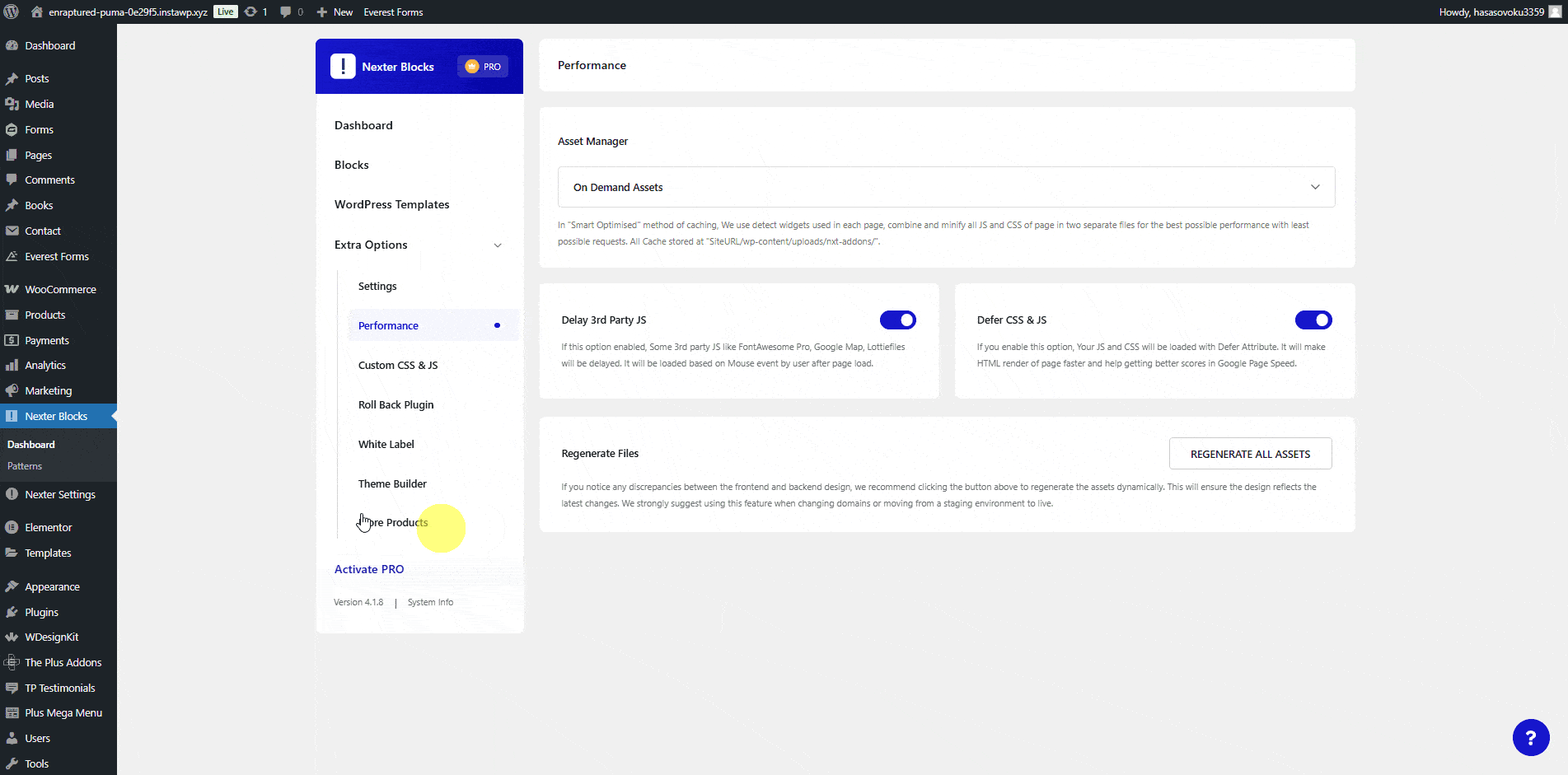 nexter blocks support handbook asset manager smart optimised