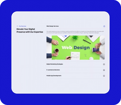 Digital Agency Vertical Accordion with Image Content