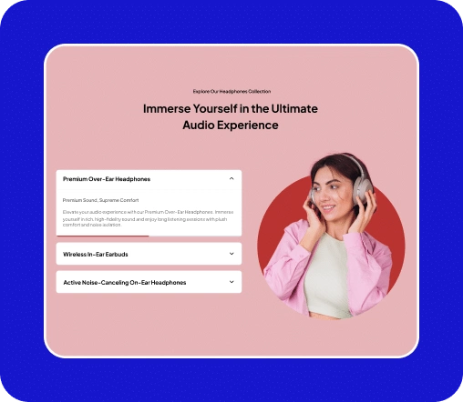 Music Accordion Demo Connected with Carousel Slider