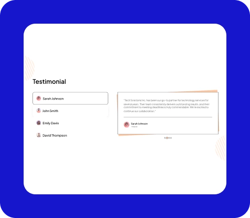 Testimonial Accordion with Slider Connection