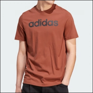 ESSENTIALS SINGLE JERSEY LINEAR EMBROIDERED LOGO TEE