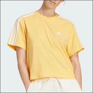 ESSENTIALS 3-STRIPES SINGLE JERSEY CROP TOP