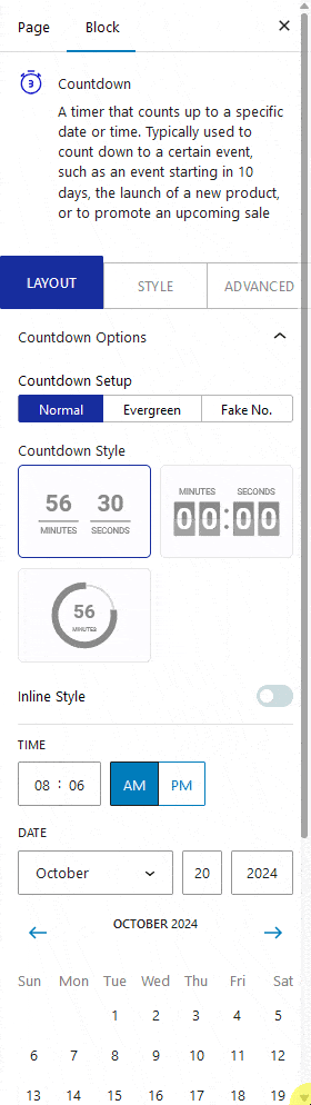 countdown message