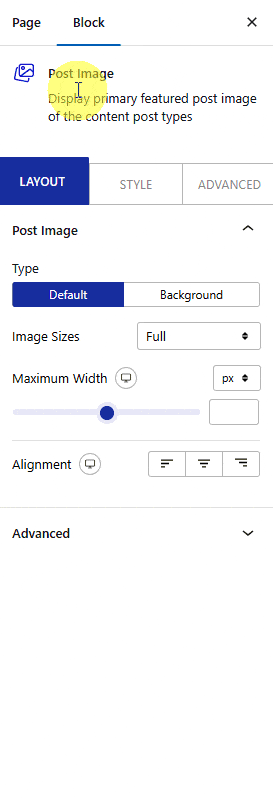 post image layout