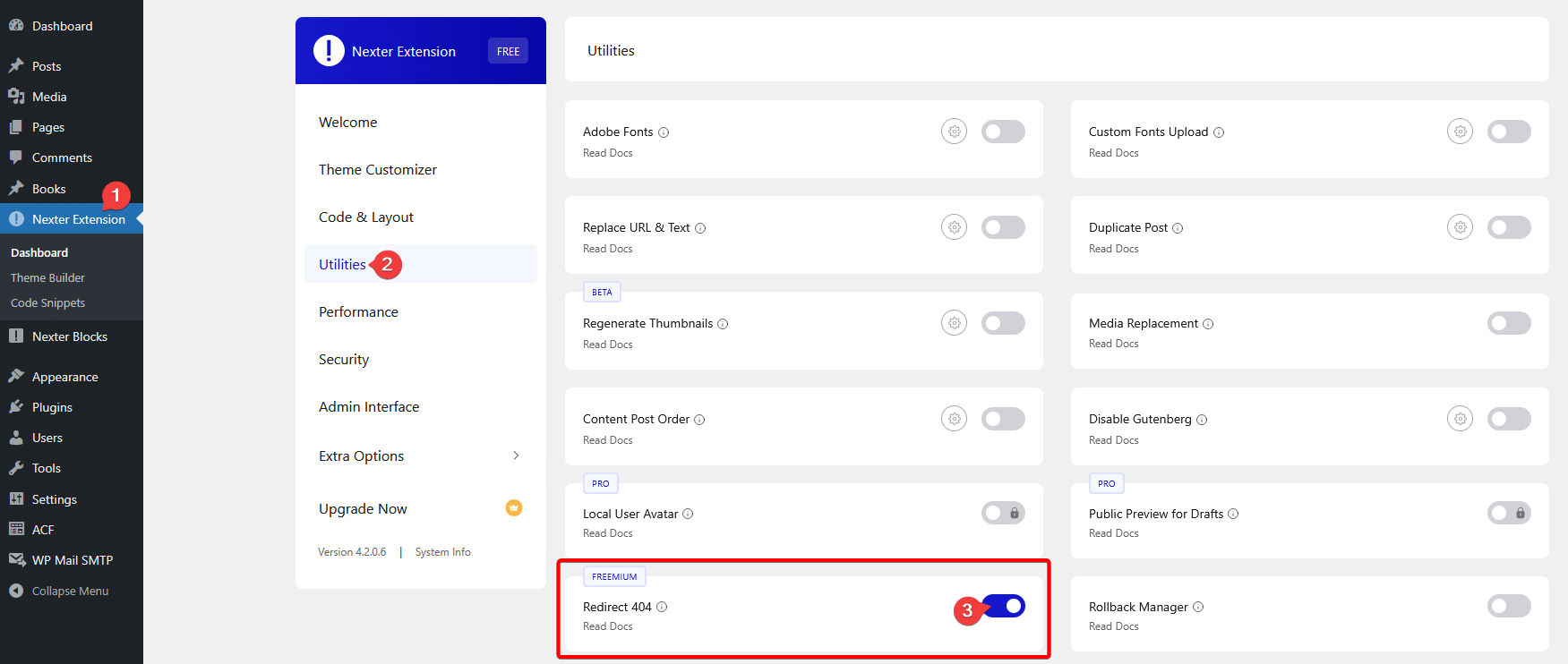 enable redirect 404