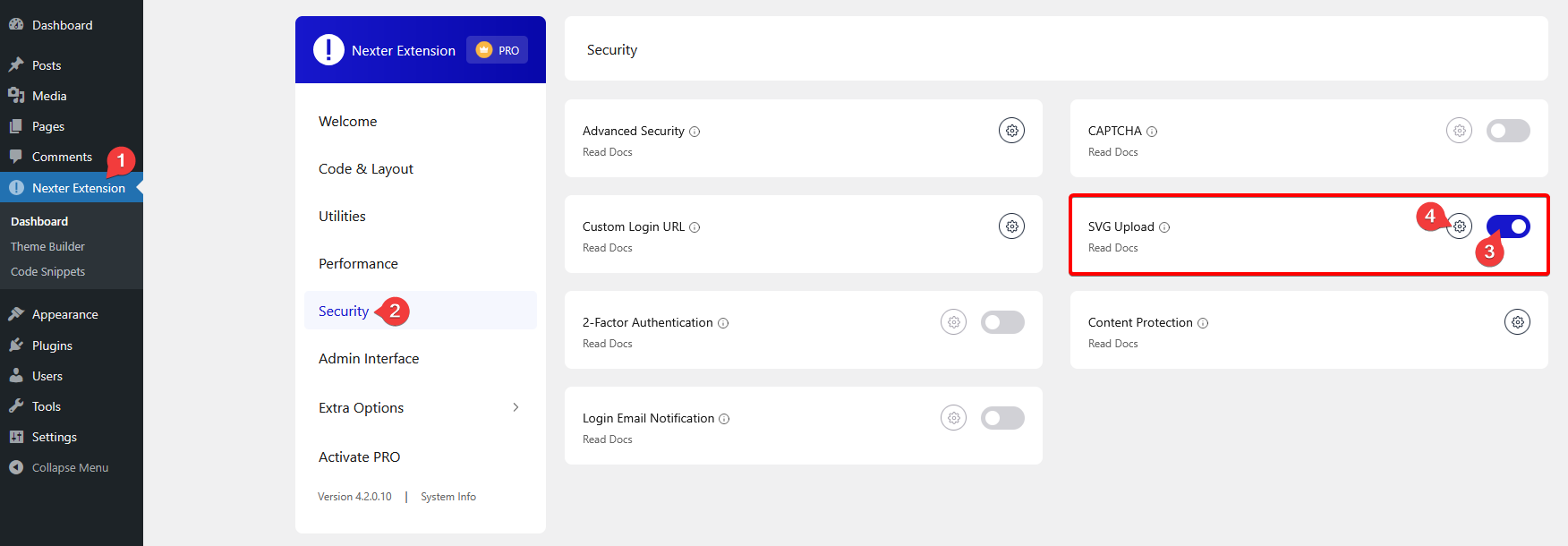 enable svg upload