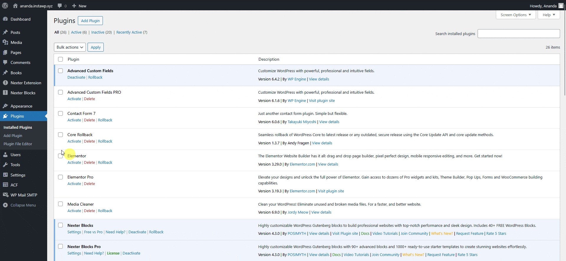 rollback plugin