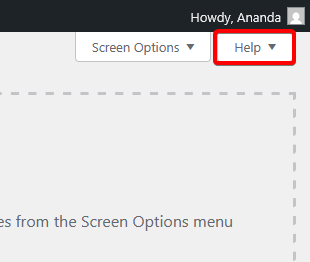 wp admin bar help