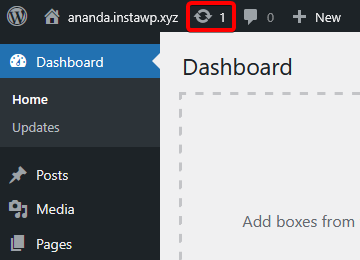 wp admin bar update