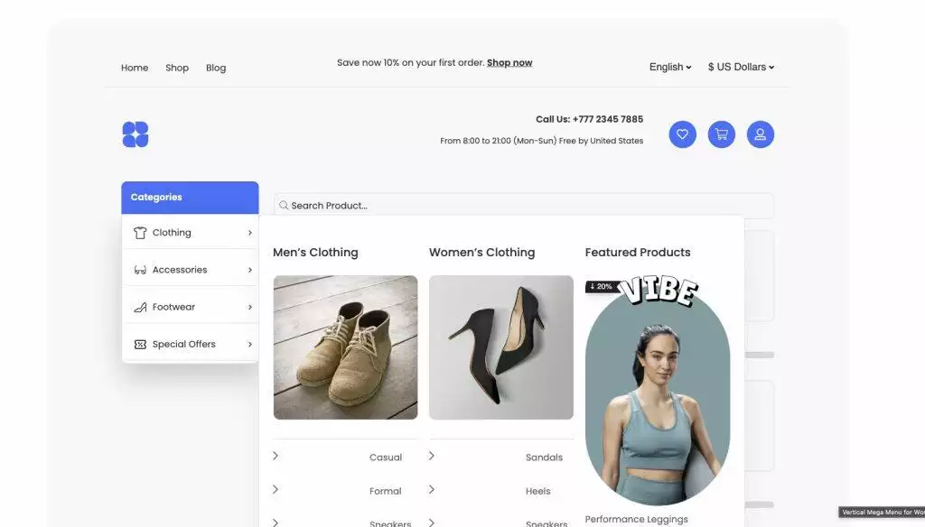Mega Menu WordPress